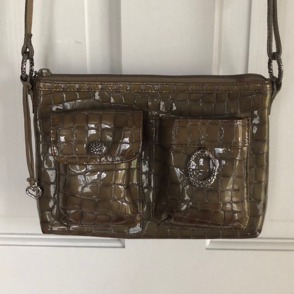 Brighton • Olive Green Croc Embossed